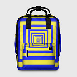 Рюкзак женский Квадраты уходящие в даль, цвет: 3D-принт