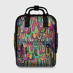 Женский рюкзак Абстрактные перья в стиле бохо