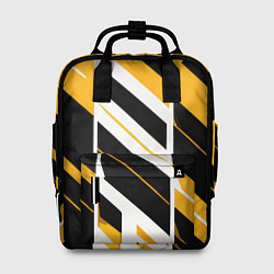 Женский рюкзак Black and yellow stripes on a white background