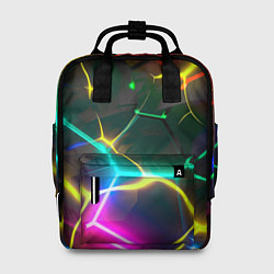 Женский рюкзак Яркие неоновые радужные разбитые плиты