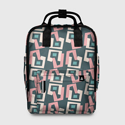Рюкзак женский Геометрическая ретро абстракция, цвет: 3D-принт