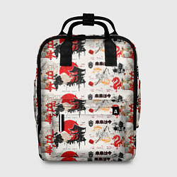 Женский рюкзак Японские символы и элементы культуры