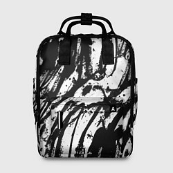 Женский рюкзак Чёрно-белая абстракция: нейросеть