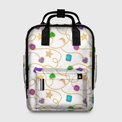Рюкзак женский Золотые украшения, цвет: 3D-принт