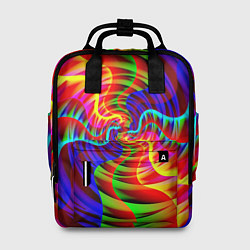 Рюкзак женский Абстрактные волнистые линии, цвет: 3D-принт