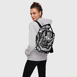 Рюкзак женский Черно-белая абстракция суминагаши, цвет: 3D-принт — фото 2