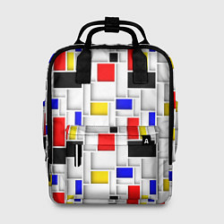 Рюкзак женский Геометрия цветных Пит Мондриан, цвет: 3D-принт