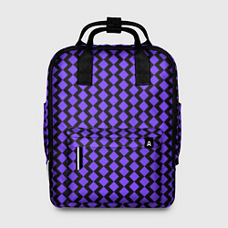 Рюкзак женский Паттерн фиолетовые ромбы, цвет: 3D-принт