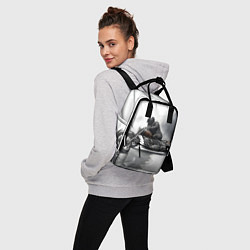 Рюкзак женский Крутой байкер скетч, цвет: 3D-принт — фото 2