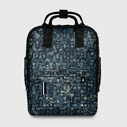 Женский рюкзак Тёмный сине-зелёный абстрактный