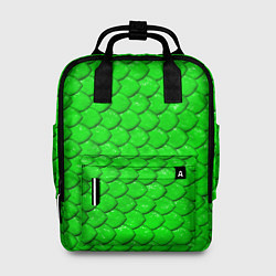 Женский рюкзак Шкура зелёной змеи