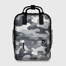Рюкзак женский Камуфляж армейский серый, цвет: 3D-принт