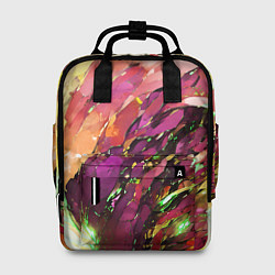 Женский рюкзак Красно-жёлтая абстракция