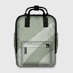 Рюкзак женский Светлый серо-зелёный абстрактный, цвет: 3D-принт