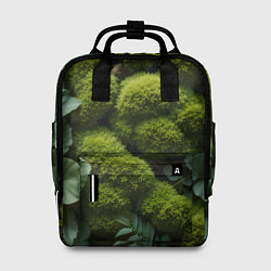 Женский рюкзак Зеленый мох и листья
