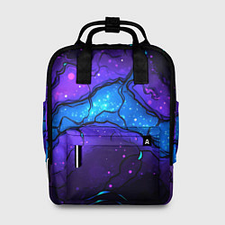 Рюкзак женский Синяя звездная полоса в плите текстура, цвет: 3D-принт
