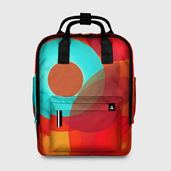 Рюкзак женский Оптическая абстракция с кругами, цвет: 3D-принт
