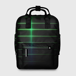 Женский рюкзак The line is green and black