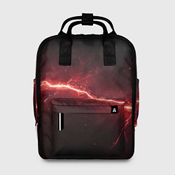 Рюкзак женский Красная линия - молния, цвет: 3D-принт