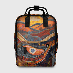 Рюкзак женский Горы и холмы в виде узоров, цвет: 3D-принт