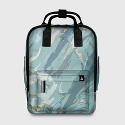 Рюкзак женский Холодный голубой абстракция, цвет: 3D-принт