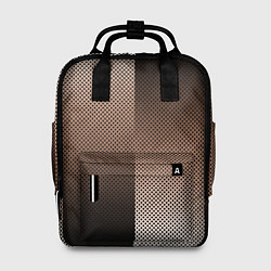 Рюкзак женский Чёрно-коричневый текстурный градиент пополам, цвет: 3D-принт