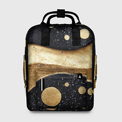 Женский рюкзак Золотая объемная абстракция - текстура