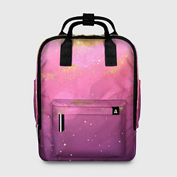 Рюкзак женский Розовый и золотой блеск текстура, цвет: 3D-принт