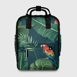 Рюкзак женский Тропики и попугаи, цвет: 3D-принт