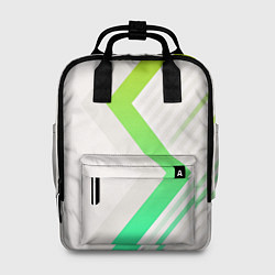 Женский рюкзак Color white line green