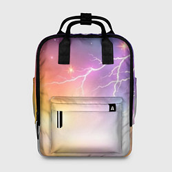 Рюкзак женский Магический фон с молниями и звездами, цвет: 3D-принт