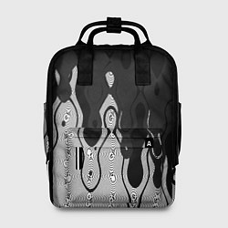 Женский рюкзак Чёрно-белый абстракция стекающаяся