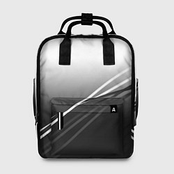 Рюкзак женский Градиент с полосами из белого в тёмный, цвет: 3D-принт