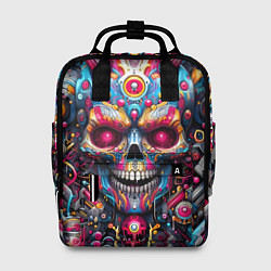 Женский рюкзак Art cyber skull - ai art fantasy