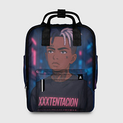 Рюкзак женский XXXTentacion - Неоновый аниме арт, цвет: 3D-принт