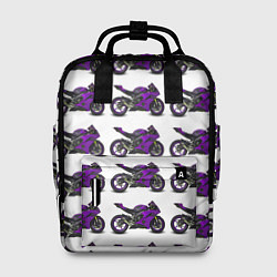 Рюкзак женский Motorcycle purple, цвет: 3D-принт