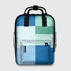 Рюкзак женский Мятное небо колор-блок, цвет: 3D-принт
