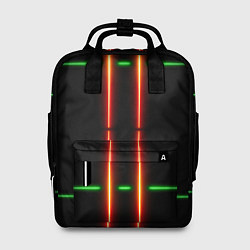 Женский рюкзак Neon green black red line