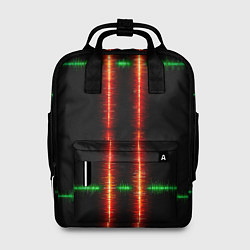 Рюкзак женский Color black green red lines, цвет: 3D-принт