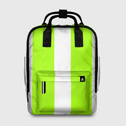 Рюкзак женский Color light green white stripes, цвет: 3D-принт