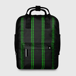 Женский рюкзак Color black cage green stripes