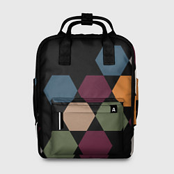 Рюкзак женский Honeycombs autumn colors, цвет: 3D-принт