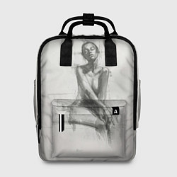 Женский рюкзак Скетч красивой девушки