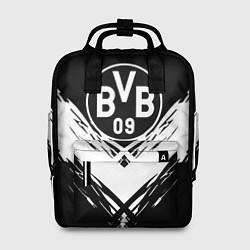 Рюкзак женский Borussia белые краски линии, цвет: 3D-принт
