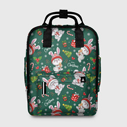 Женский рюкзак Новогодние зайчики