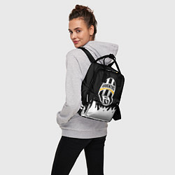 Рюкзак женский Ювентус белый огонь текстура, цвет: 3D-принт — фото 2