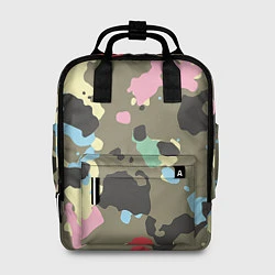 Рюкзак женский Камуфляж: микс цветов, цвет: 3D-принт