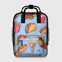 Рюкзак женский Еда, цвет: 3D-принт