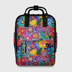 Рюкзак женский Яркие цветы, цвет: 3D-принт