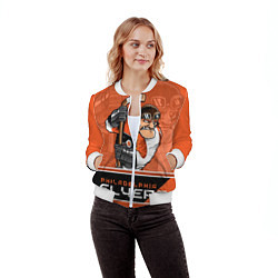 Бомбер женский Philadelphia Flyers, цвет: 3D-белый — фото 2